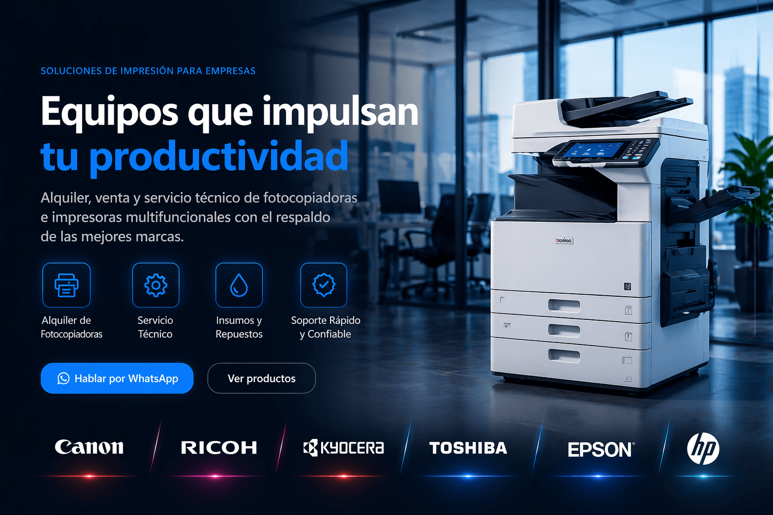 Comprar o alquilar una fotocopiadora para empresa