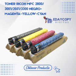 Toner Ricoh MPC 2800 3001 3501 3300 negro-magenta-yellow-cyan